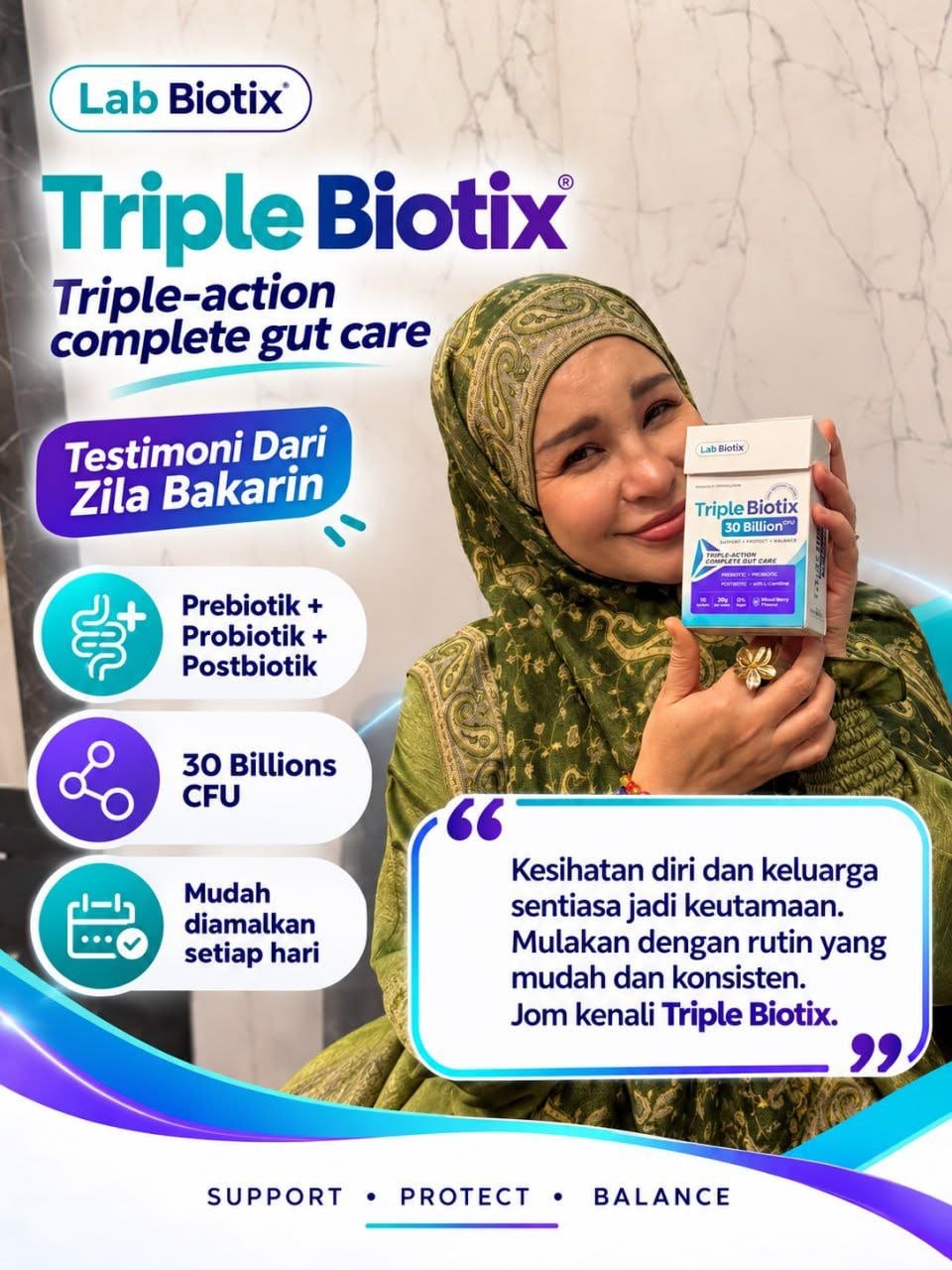 Ustaz dan selebriti pilih Triple Biotix