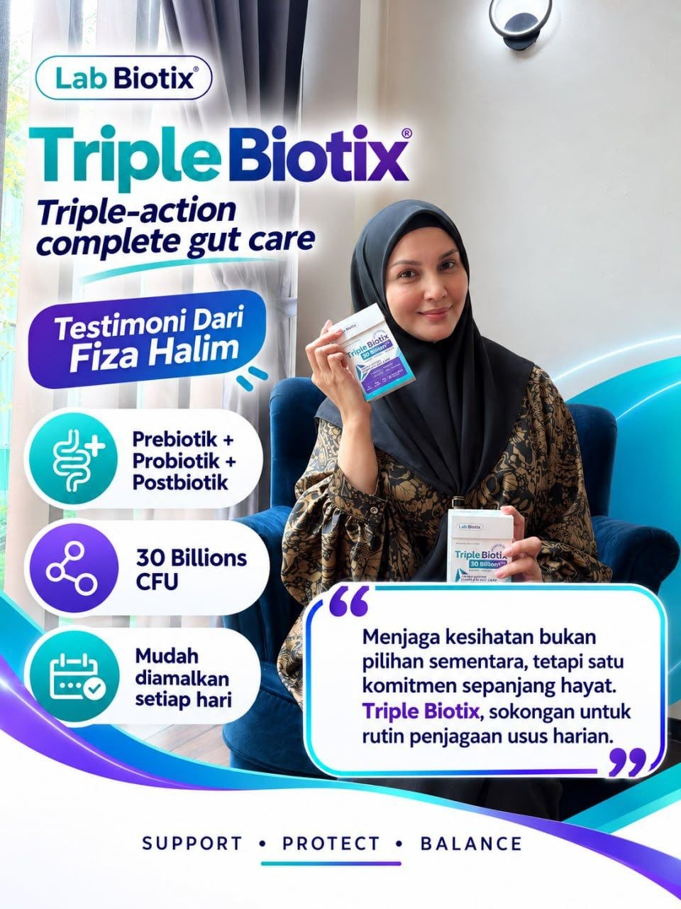 Ustaz dan selebriti pilih Triple Biotix