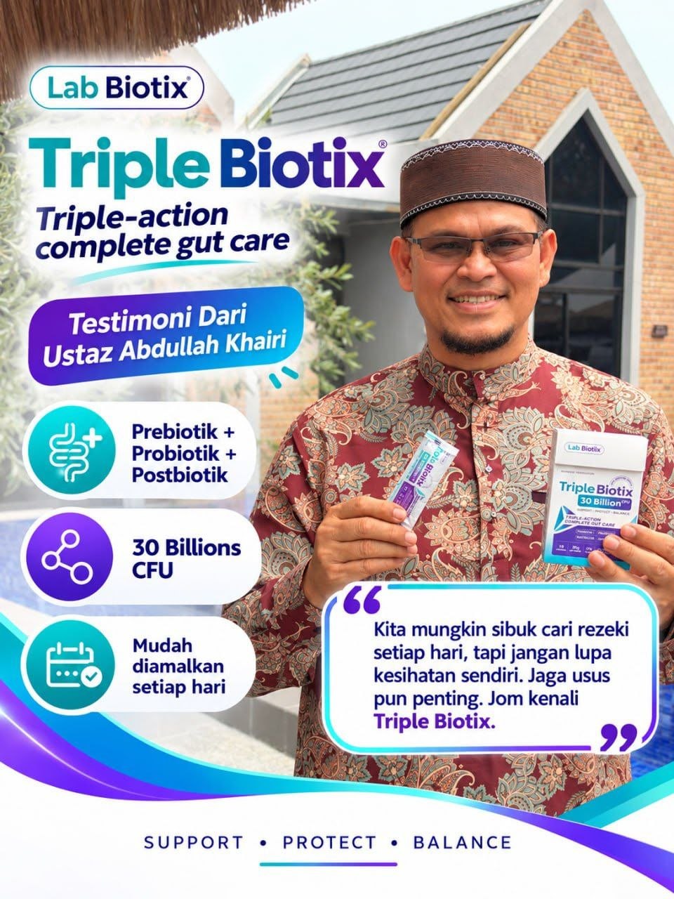 Ustaz dan selebriti pilih Triple Biotix